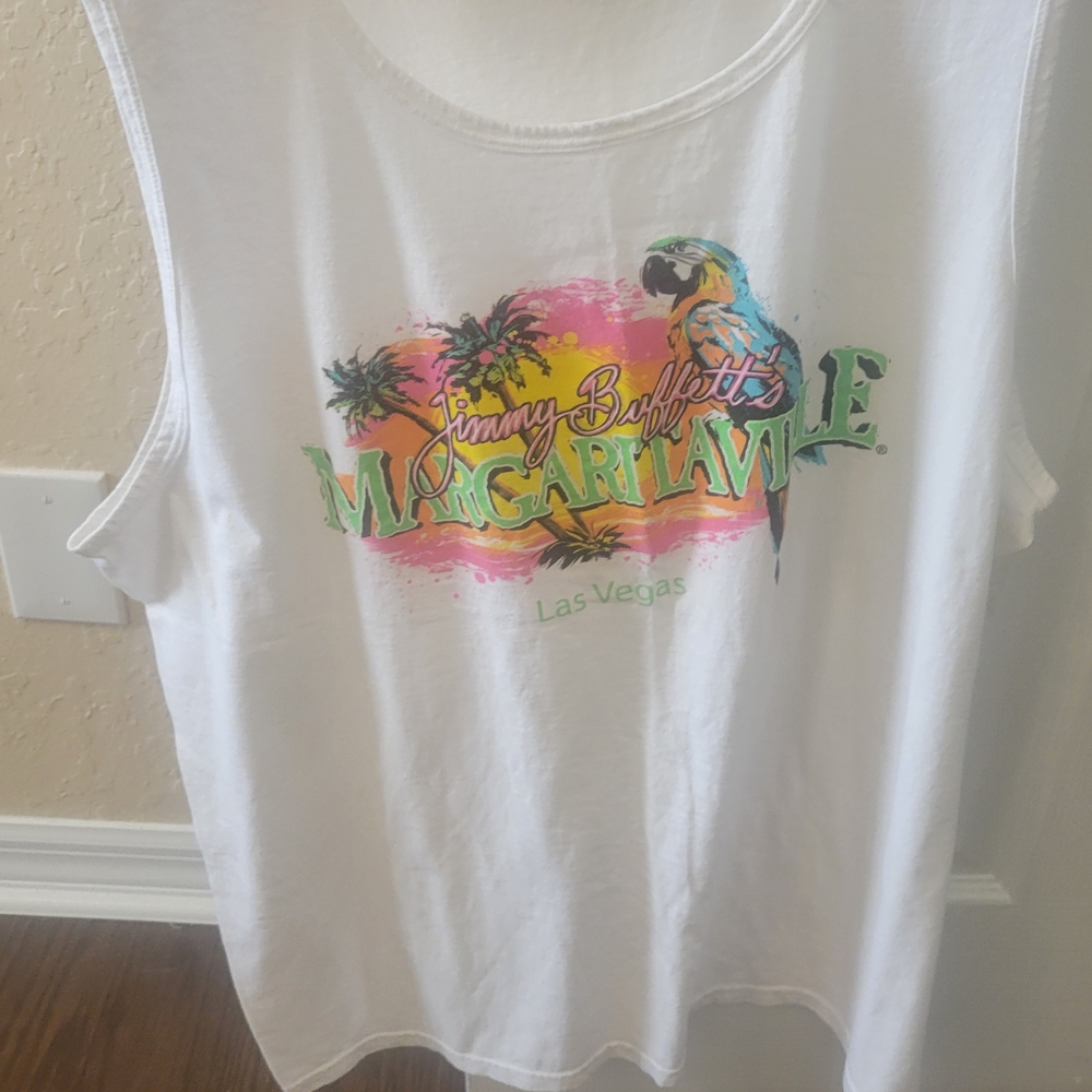 White Margaritaville Las Vegas 3XL Tank Top Never Worn